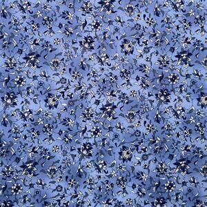 Blue and Yellow Floral Vine Cotton Fabric by Timeless Treasures - 1/2 Yard